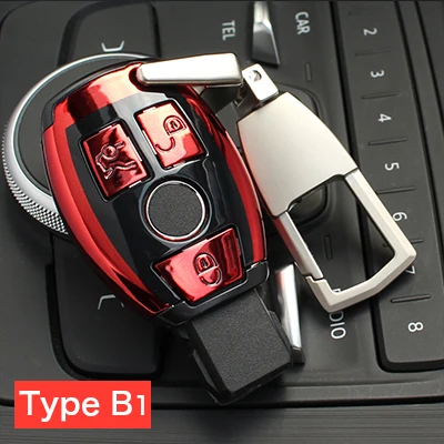 red shell red shell Airspeed ABS корпус автомобильного ключа дистанционного управления чехол для ключей для Mercedes Benz C Class W205 E Class W212 A B S GLC GLA GLK автомобильные аксессуары - Название цвета: red shell red shell