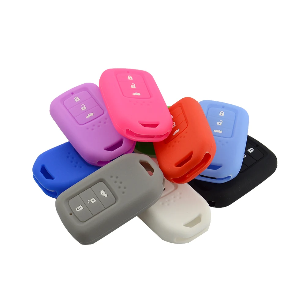 OkeyTech автомобильный Стайлинг силиконовый чехол для ключа автомобиля 3 кнопки Honda