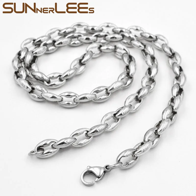 SUNNERLEES ювелирные изделия 8 мм для мужчин и женщин цепочка из звеньев кофейных