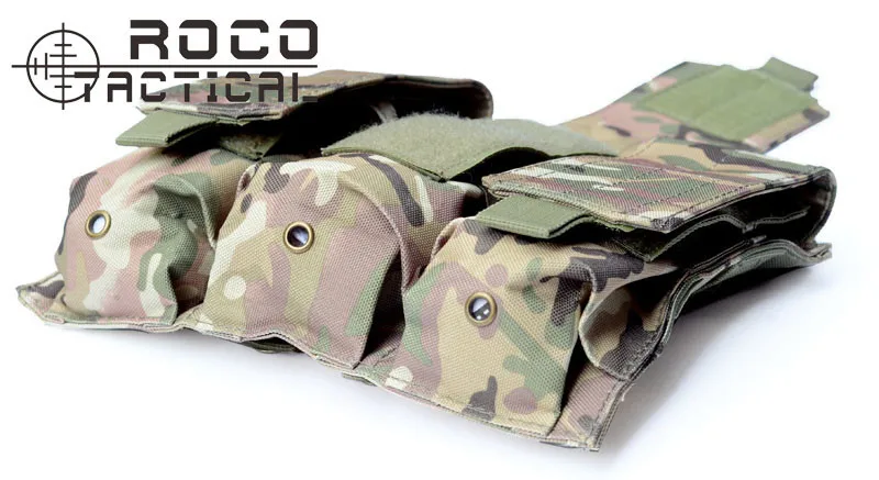 ROCOTACTICAL военный molle тактический, тройной подсумок для M4/M16 винтовка пистолет маг мешок армейский зеленый/Тан/черный/сp Multicam