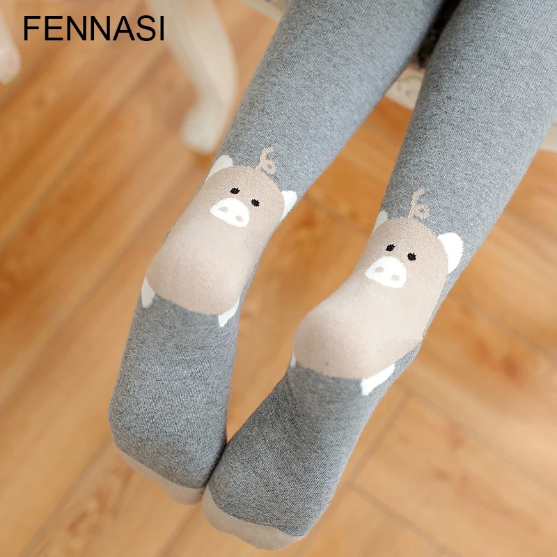 FENNASI Women's Warm Winter Tights Cartoon Pig Thick Warm Sexy Pantyhose Women Lingerie Compression Cute Cotton Pantyhose