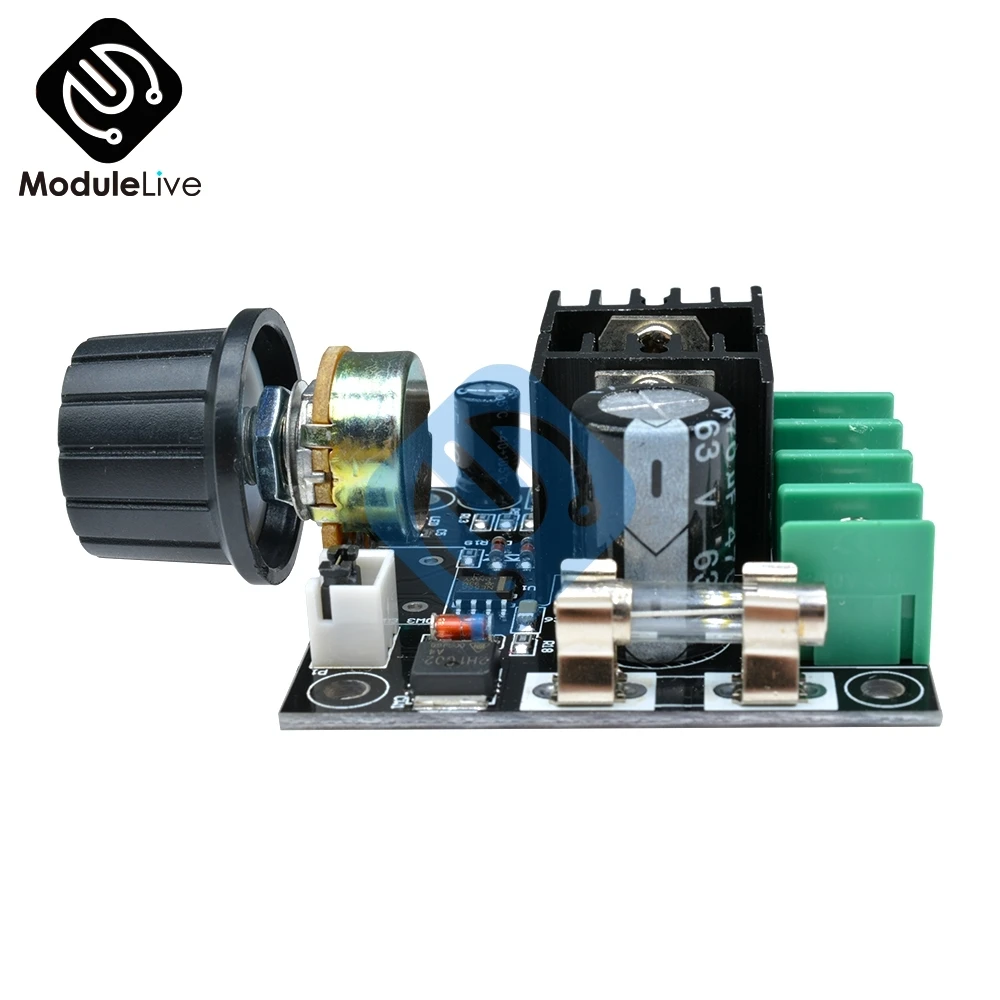 DC 12V 24V 32V 40V 400 Вт 13 кГц режимы Auto, PWM двигатель постоянного тока Скорость регулятор управляющий переключатель регулятора скорости борту модуль 10A с алюминиевой крышкой, 50В 1000 мкФ