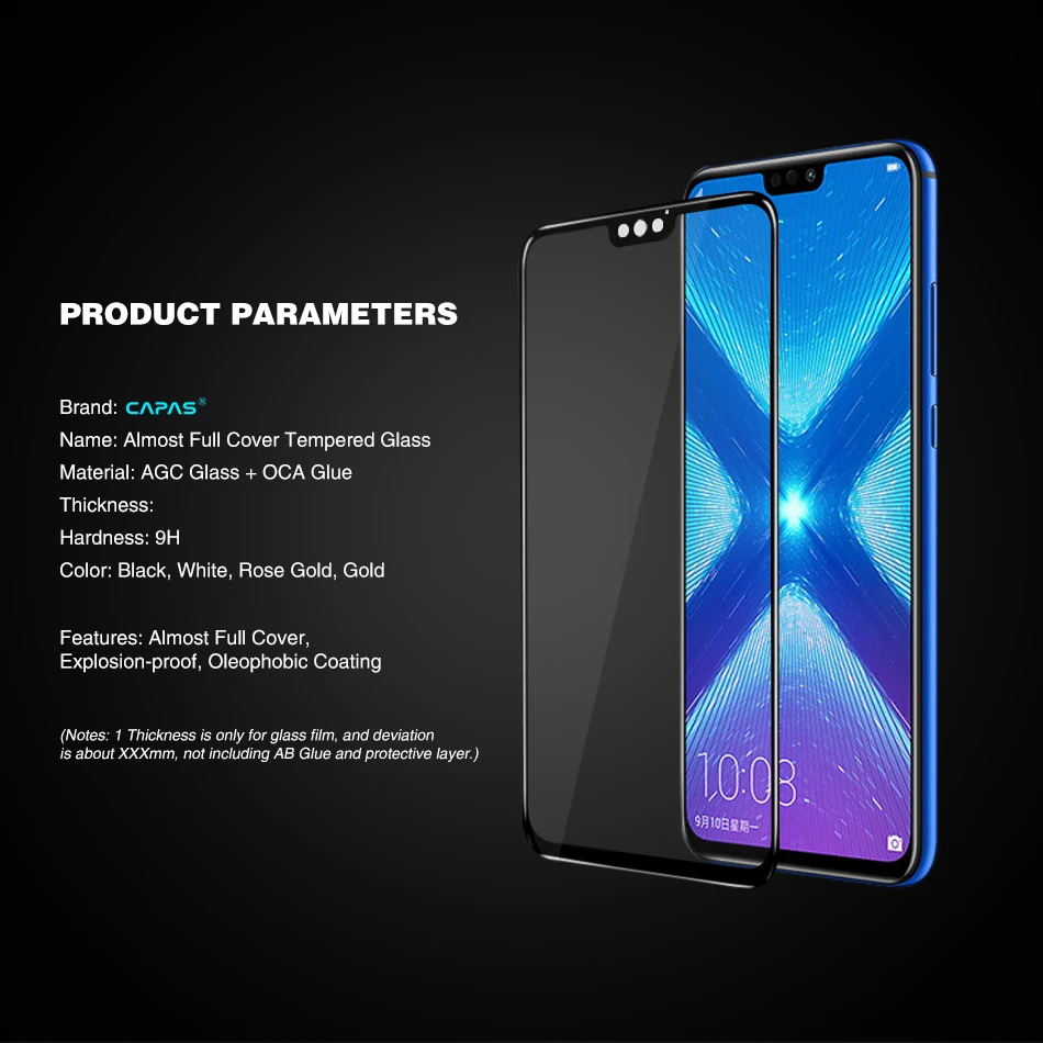 Honor 8X закаленное стекло для Honor View 10 Lite экран протектор полный охват Анти-взрыв защитная пленка Защита ЖК экрана противоударный
