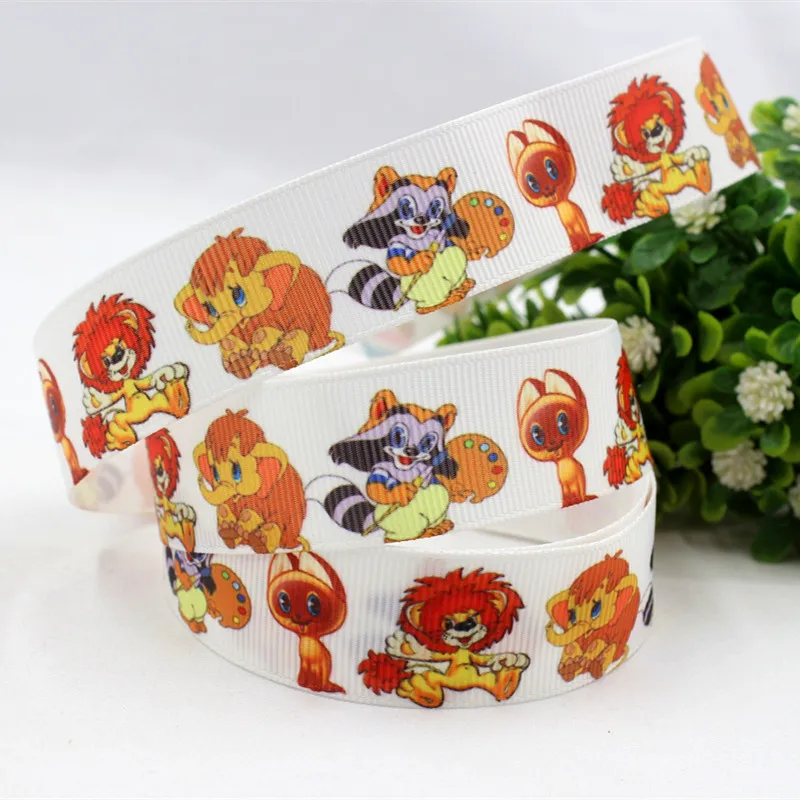 Объемная лента с мультяшным принтом аксессуары для волос ручной работы