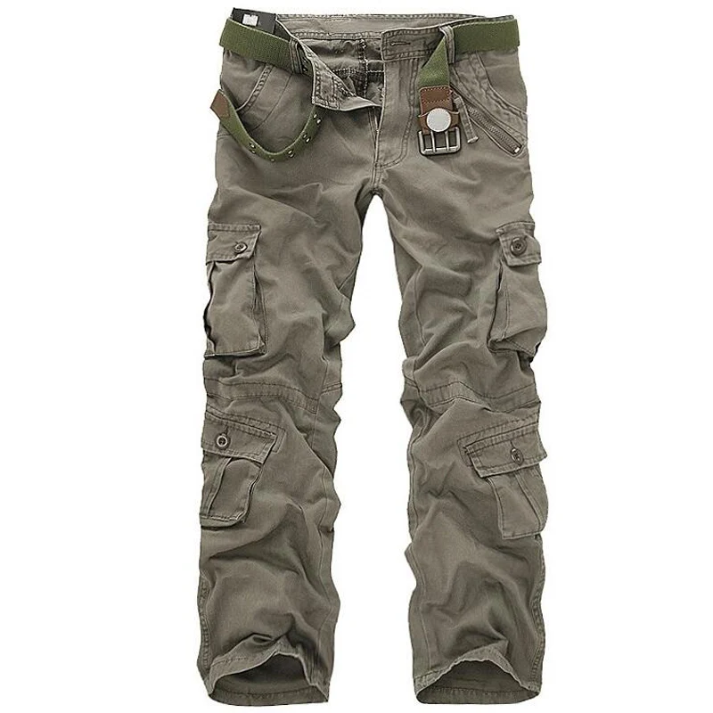 earth army green Тактические брюки мужские повседневные с несколькими карманами комбинезоны свободные брюки мужские s повседневные хлопковые спортивные брюки карго на открытом воздухе камуфляжные брюки - Цвет: earth army green