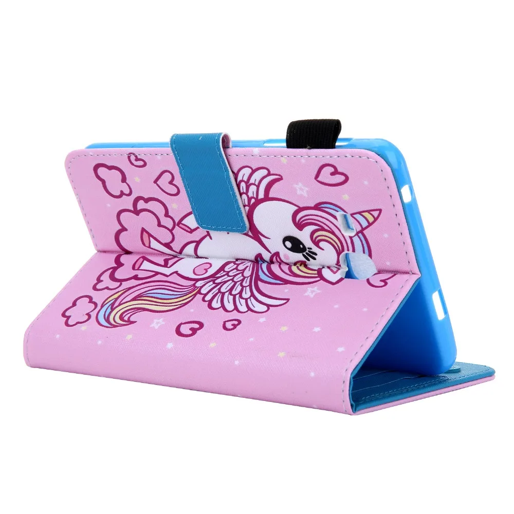 Флип-Стенд PU кожаный чехол Funda Capa чехол мягкий, ТПУ чехол для Samsung Galaxy Tab A 7,0 T280 T281 T285 SM-T280 Coque+ пленка+ ручка