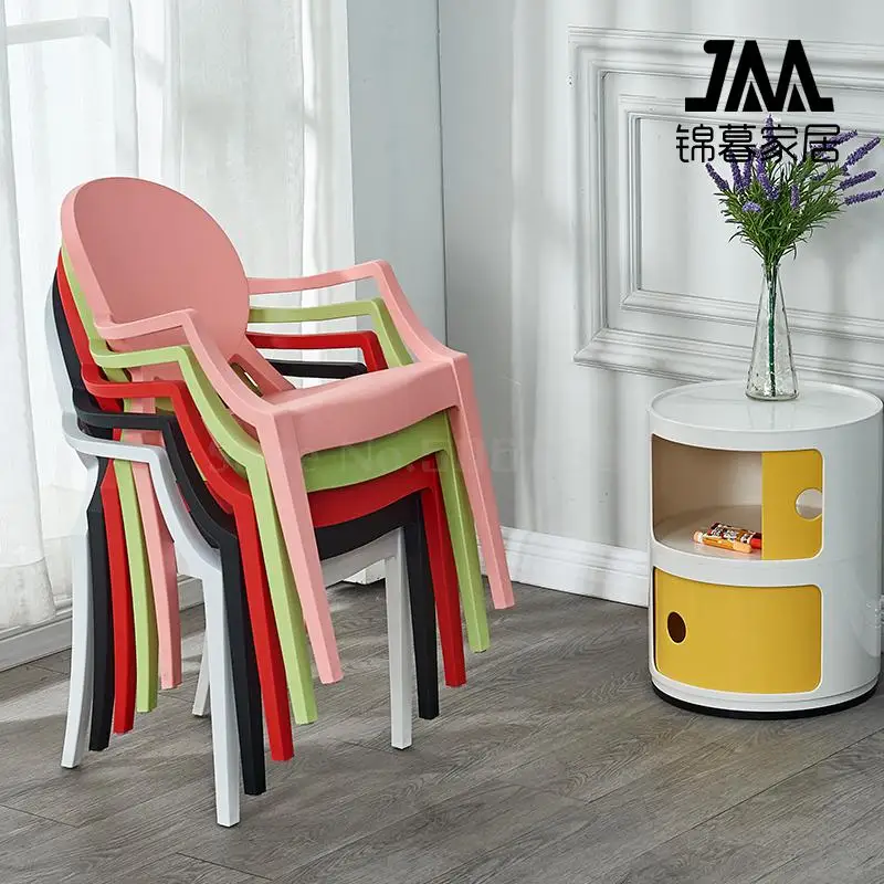 Бытовые пластиковые стулья для детей со спинкой утолщенные устойчивые скамейки