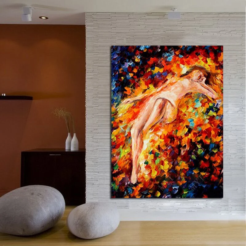 Абстрактная девушка декоративные настенные картины ручная роспись фигурка
