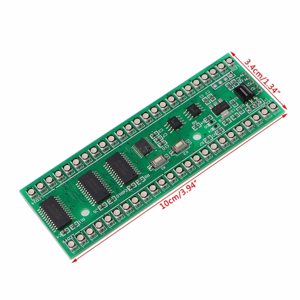 Светодиодный индикатор RGB MCU дисплей шаблон двухканальный 24 светодиодный VU индикаторы уровня метр F усилитель