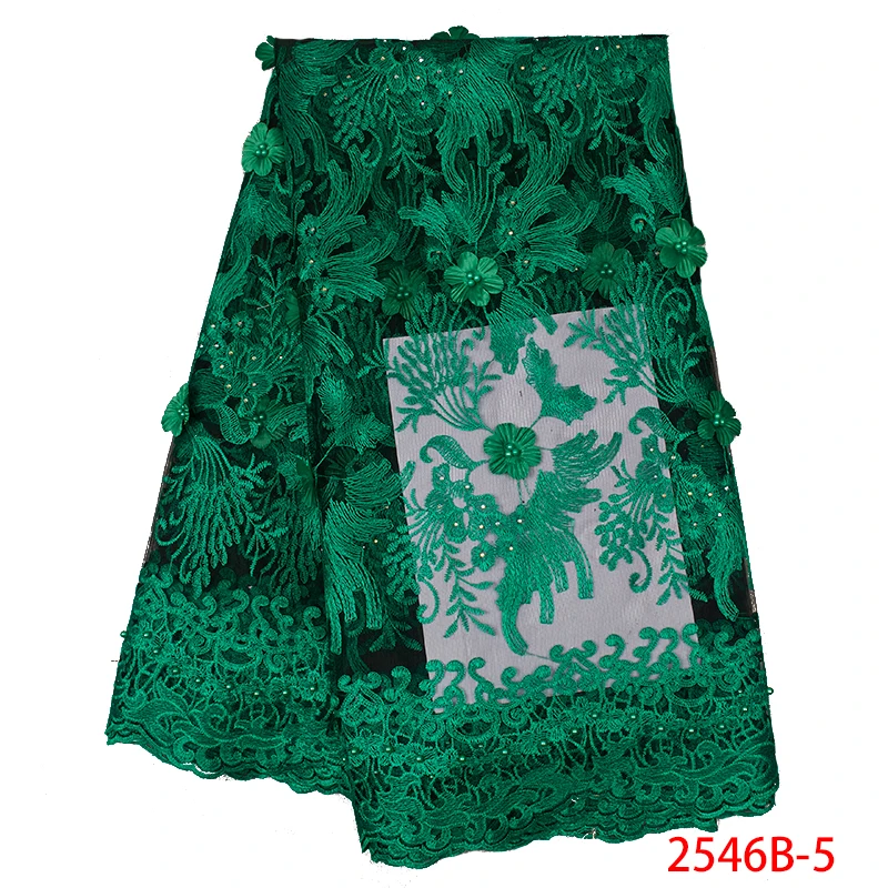French Lace Fabric 3D Applique Embroidered African Nigerian Tulle Net with Stones for Wedding KS2546B-3 | Аксессуары для одежды