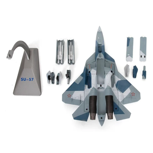 SU-57 Terebp 1/72 масштаб военная модель игрушки Русский Sukhoi Su-57 Stealth Air превосходство истребитель литой металлический самолет модель игрушки - Цвет: SU-57