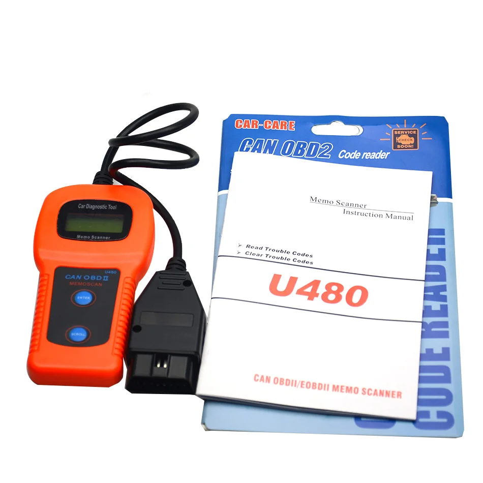 Бесплатная доставка профессиональный считыватель кодов CAN-шины U480 OBD2 OBDII сканер