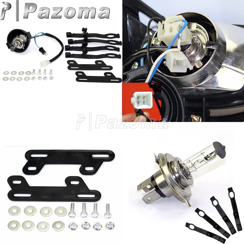 Фара мотоциклетная PAZOMA для мотоцикла черный уличный фонарь YZ WR 250F 450F CRF FMX KX RMZ SXF 250