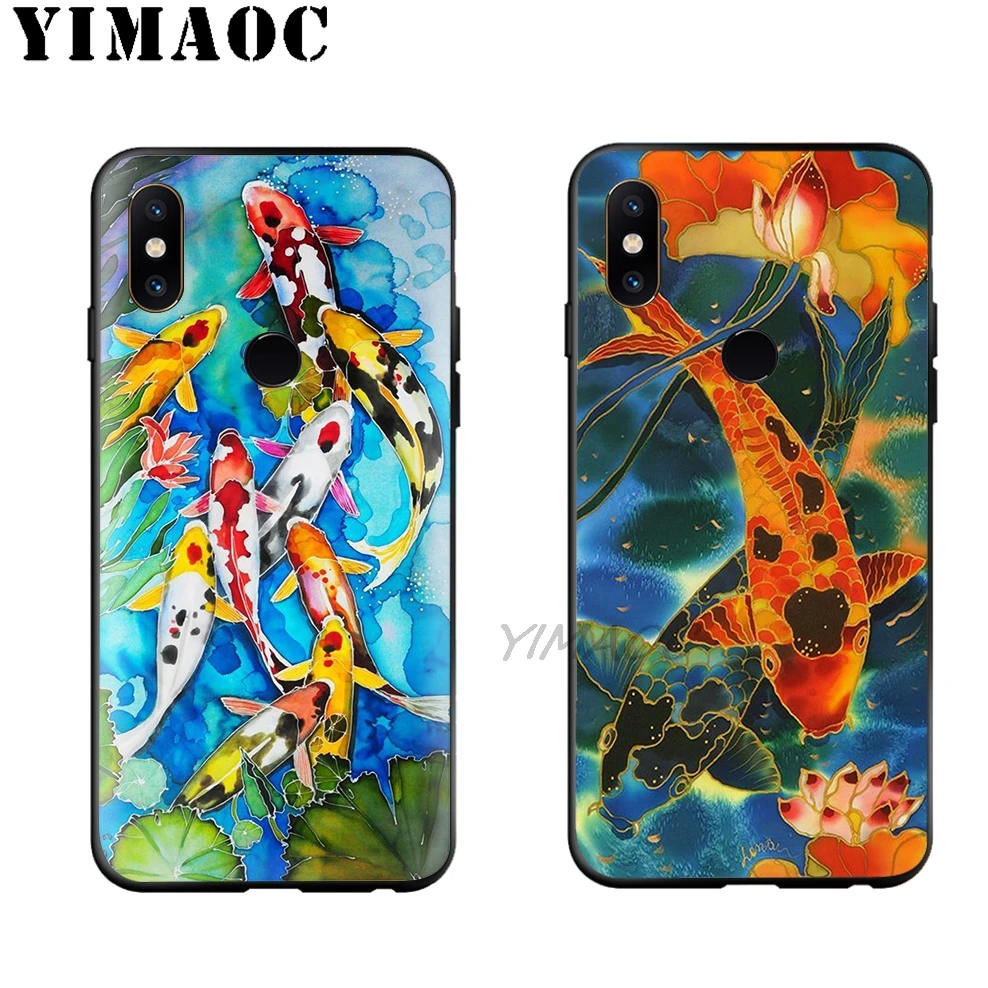 YIMAOC Koi Fish Lucky Japan Soft Case for Xiaomi Mi 9 9T 8 SE 6 MAX 3 A1 A2 Lite MIA1 MIA2 A3 CC9E CC9 Pro |