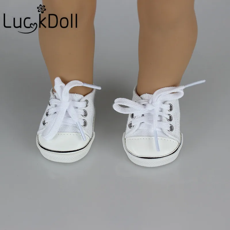 LUCKDOLL/Милая спортивная обувь парусиновая подходит для 18 дюймов американский