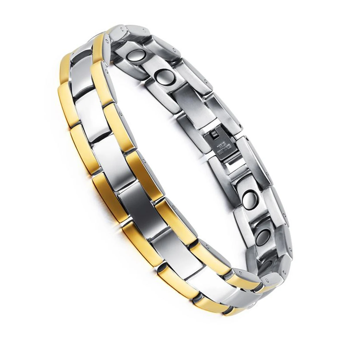 Мужской гладкий Титановый стальной Магнитный браслет для лечения артрита и