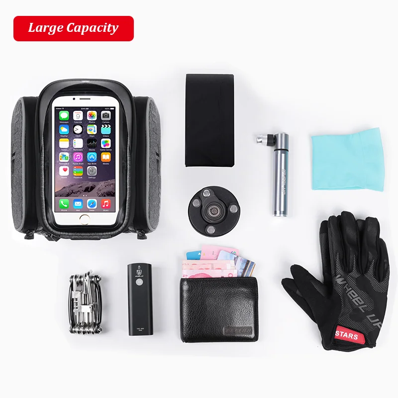 

6inch bike bag front bicycle pouch bisiklet suluklar fahrrad tasche bolso bicicleta sacoche velo waterproof cycling phone bag