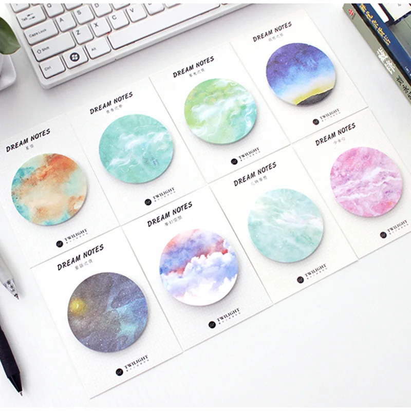 8 шт. Dream note Звездные блокноты для заметок планета липкие декоративные наклейки
