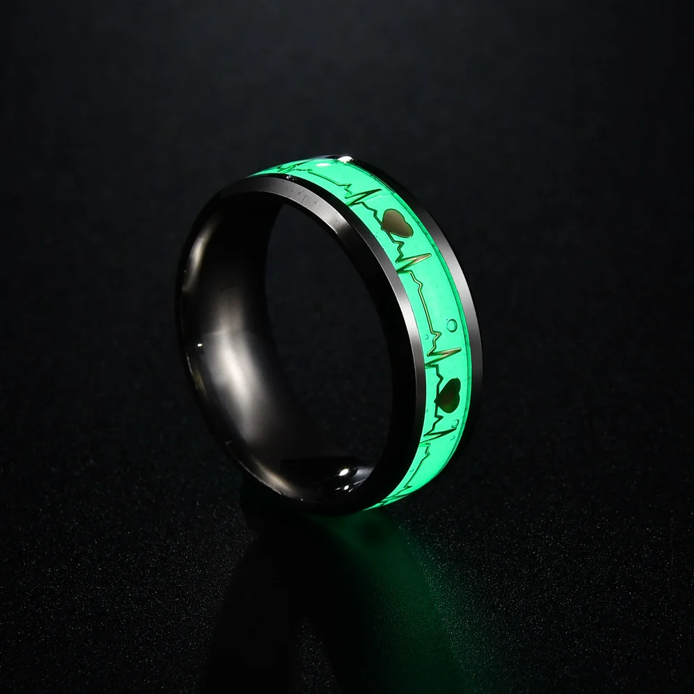 MeMolissa новинка светящееся серебряное кольцо с рисунком бабочки/черепа/рыбы/ЭКГ