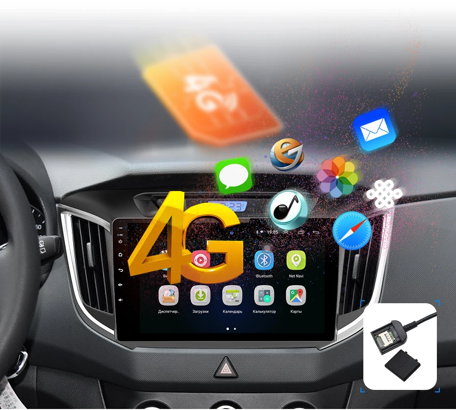 Junsun 2G+ 3 2G Android 8,1 4G Автомобильный dvd Радио мультимедийный плеер gps навигация для hyundai ix25 creta- 2din стерео хедуни
