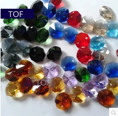 500 шт. AAA разных цветов 14 мм стеклянный восьмиугольный бисер с 2 отверстиями|beads