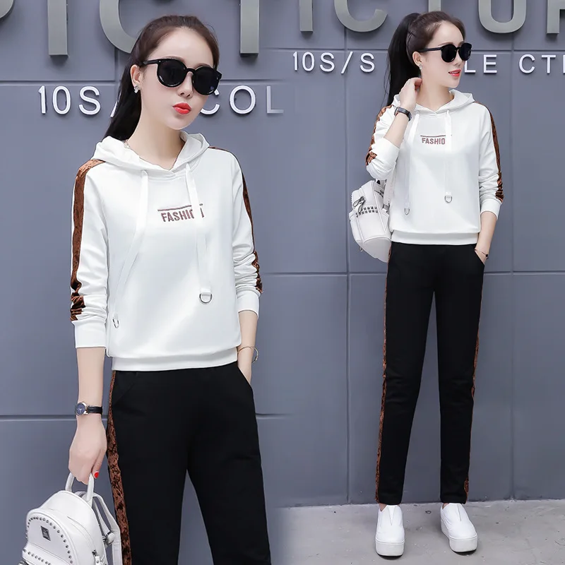 Осень-зима Для женщин комплекты с длинным рукавом женский Повседневное