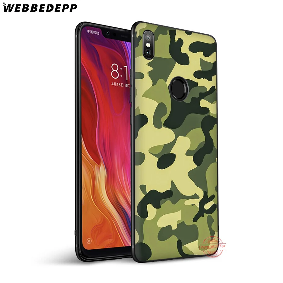 WEBBEDEPP Камуфляжный Защитный Мягкий силиконовый чехол для Xiaomi Mi 6 8 9 SE MAX 3 A1 A2 Lite F1 |