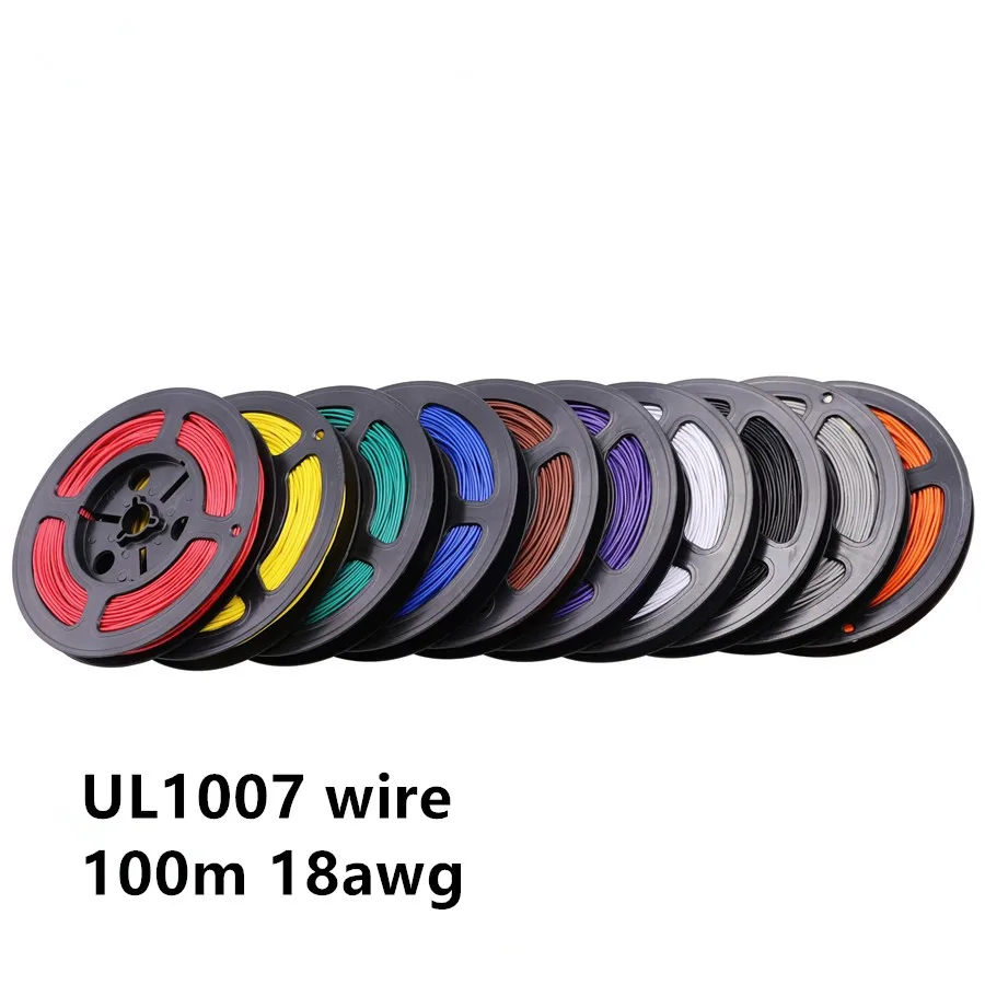 100 м/лот 328ft UL 1007 18 AWG мягкий кабель медный провод 18awg электронные электрические