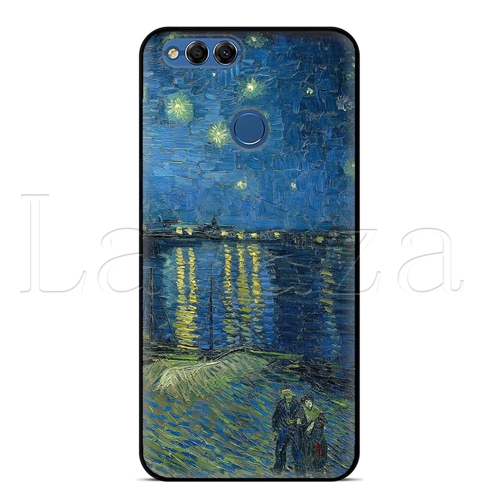 1 Тонкий чехол Lavaza Ван Гог Звездная ночь для huawei P8 P9 P10 P20 P30 Y6 Y7 Y9 Lite Pro P Smart Nova 2i 3i Mini - Цвет: 1