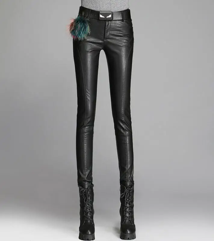 Женские новые модные шерстяные брюки с высокой талией весенние леггинсы из