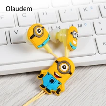 Olaudem наушники Миньоны мультфильм проводной 3 5 мм вкладыши для