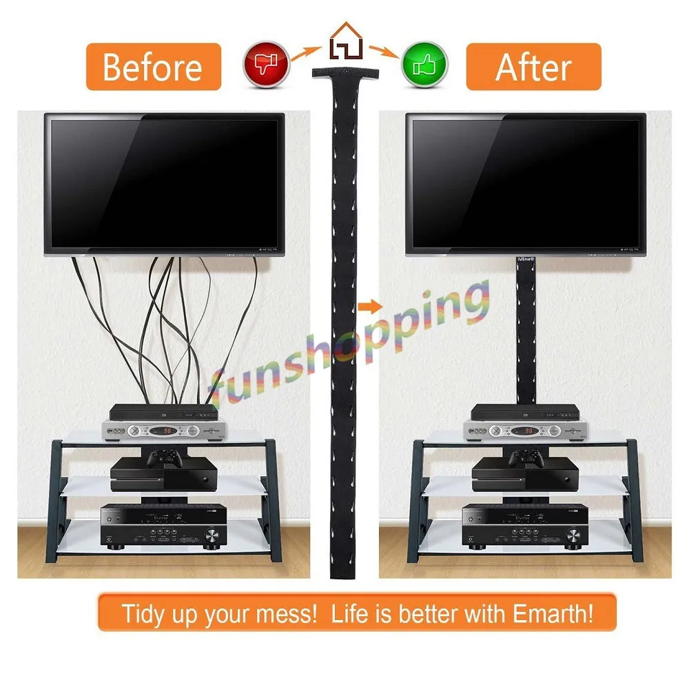 4 шт. гибкие неопреновые накладки для кабелей 1 2 м|cable management|cable wrapcord cable wrap |