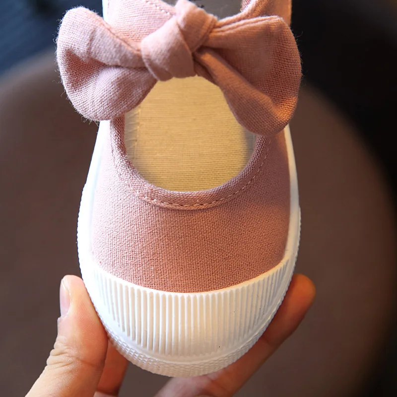 Fall 2020 Children Shoes Girls Canvas Fashion Bowknot Comfortable Kids Casual Sneakers Toddler Princess | Детская одежда и обувь