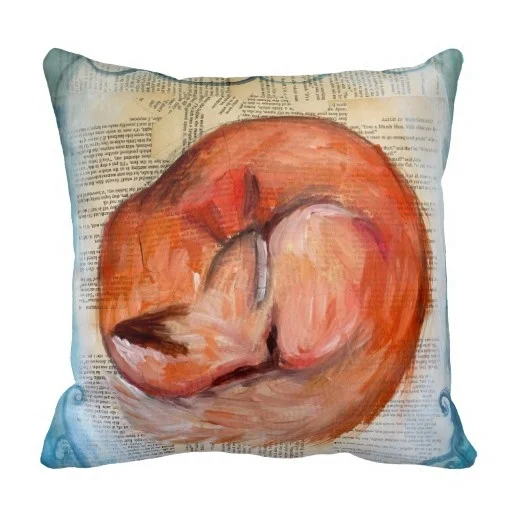 Сонный Лиса Чехлы (Размер: 45x45 см) Бесплатная Доставка|cushion cover|fox cushion coverscushion cover
