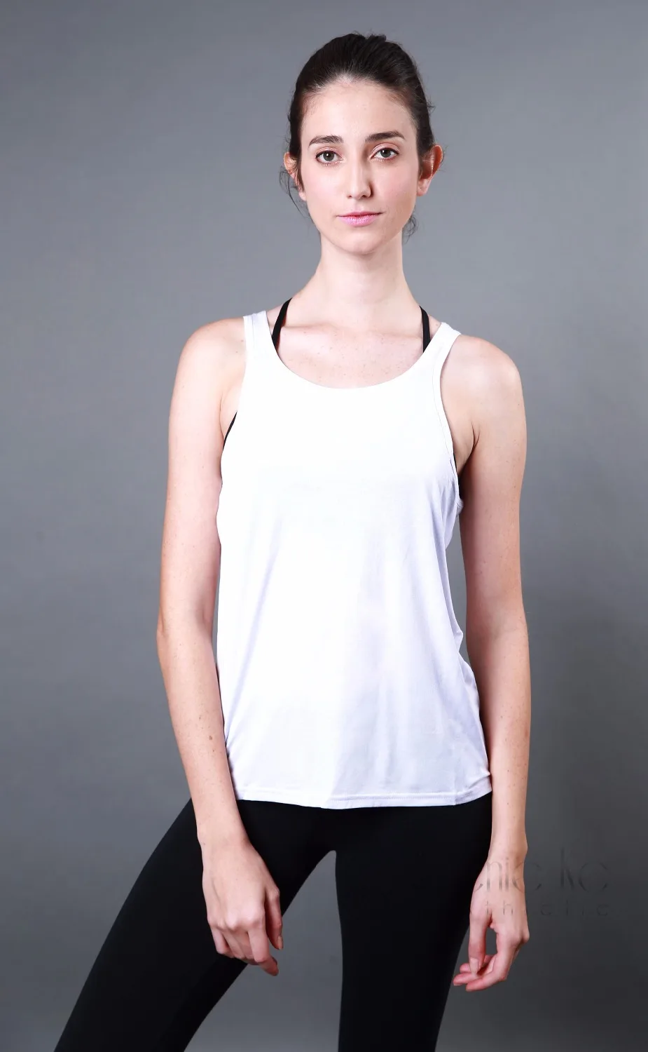 Женская Супер Мягкий Вязать Клобук Вернуться Yoga Спорт Майка Физически фитнес