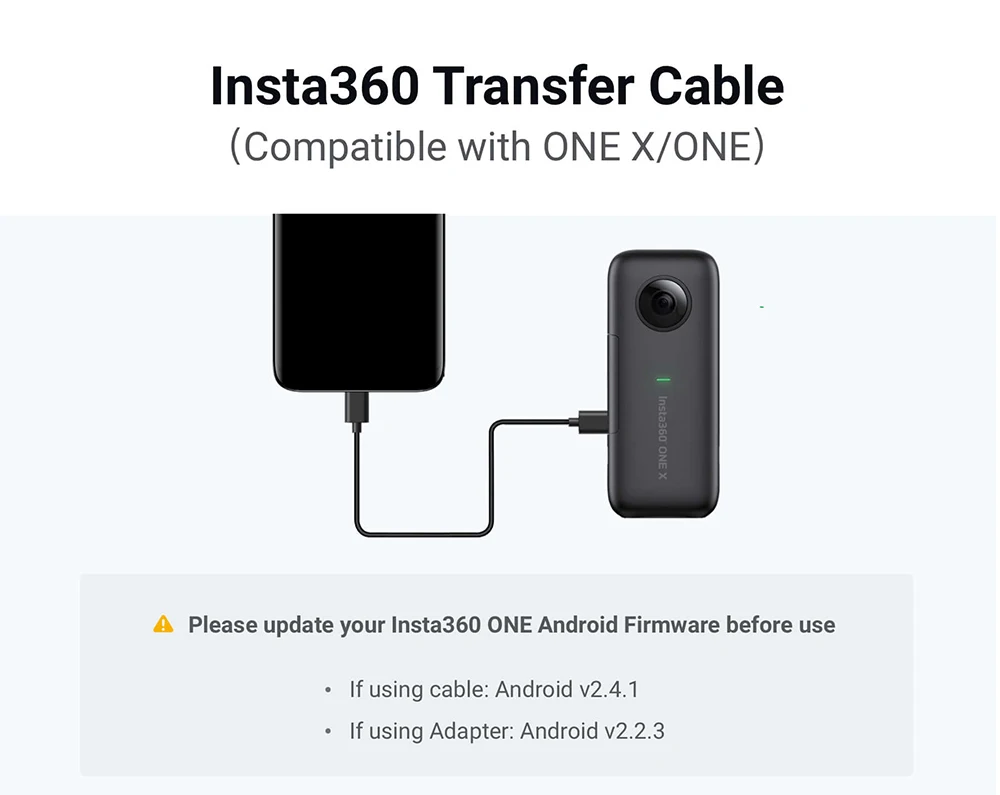 Кабель Insta360 type-C и кабель Micro-USB адаптер Micro USB или usb type-C совместим как с одним X, так и с одним