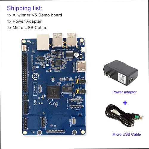 Allwinner V5 четырехъядерный процессор ARM Cortex-A7 1 ГБ DDRR3 макетная плата, самая экономичная интеллектуальная обработка видео SBC