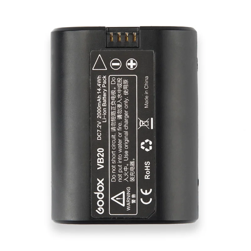 Godox оригинальный VB20 2000 мАч запасной литий ионный аккумулятор C20 зарядное