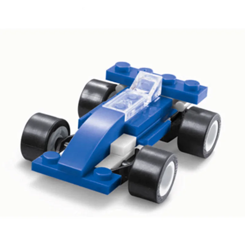 Развивающие строительные блоки игрушки молния гонщик DIY детские playmobile подарки