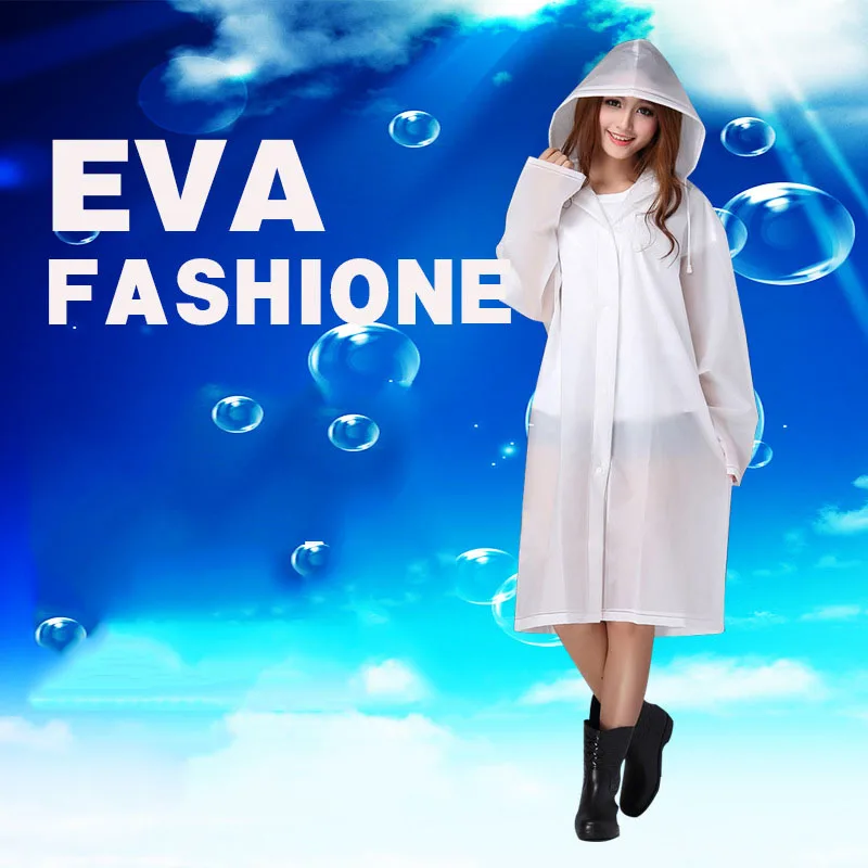 EVA женский прозрачный Дождевой Плащ шляпа дождевик портативный летний для