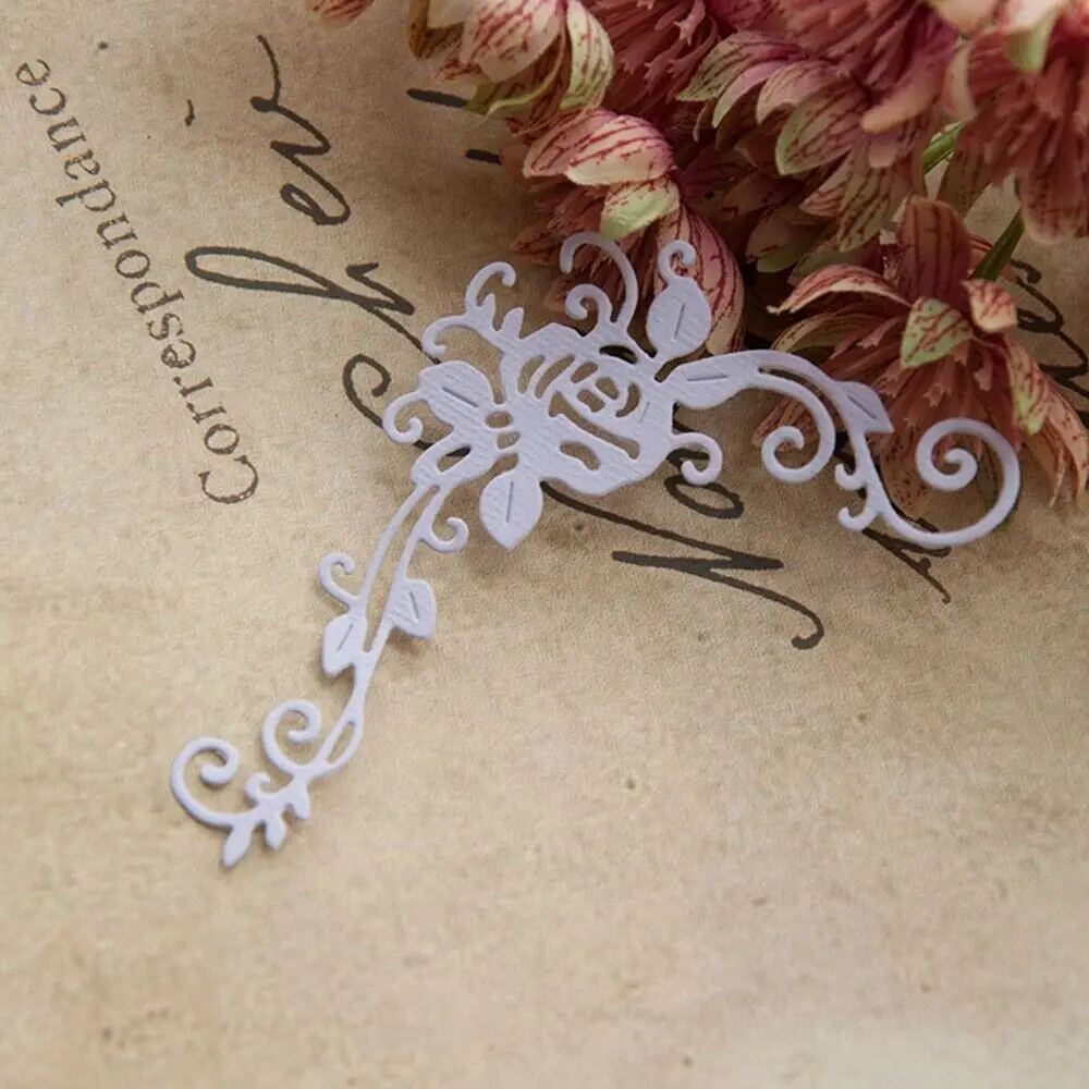 Угловой цветок высечки Трафаретный Скрапбукинг альбом ручной работы для