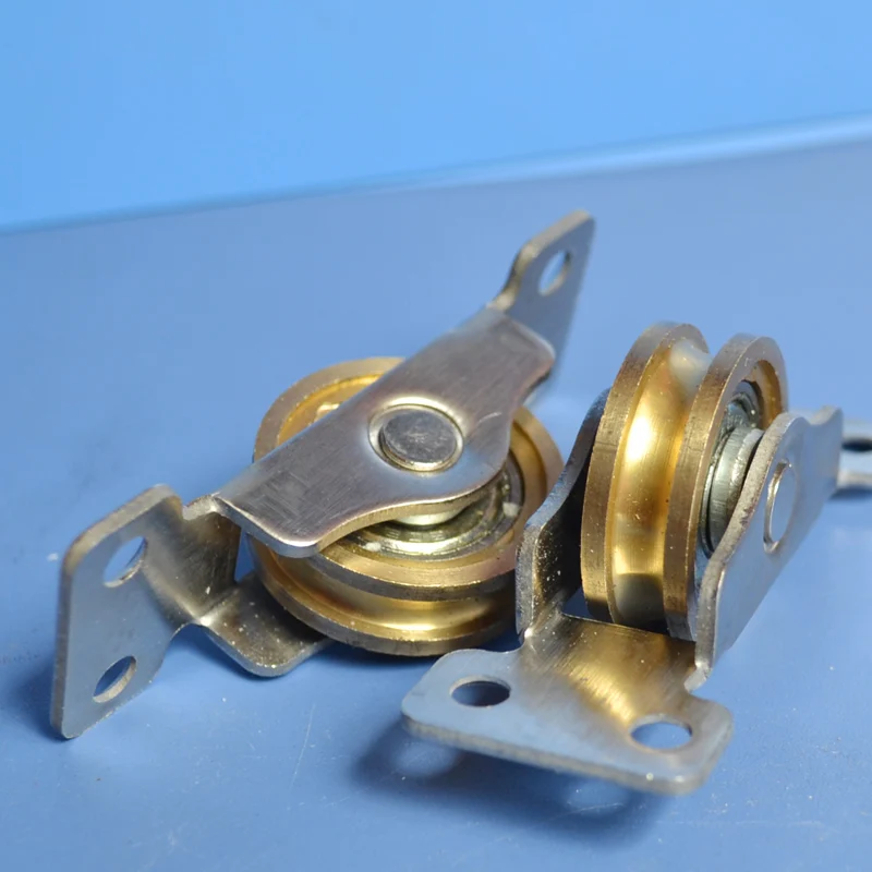 

M Style Sliding Aluminium Alloy Door Plastic Steel Window Pulley Concave Wheel Muted Brass Roller Hardware