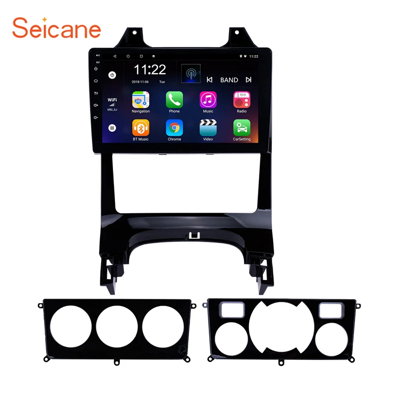 Автомобильное радио Seicane, Android 8,1, 2DIN, 9 дюймов, GPS-навигация, FM, Wi-Fi, для 2009, 2010-2012, Peugeot 3008, GPS, Tochscreen, мультимедийный плеер