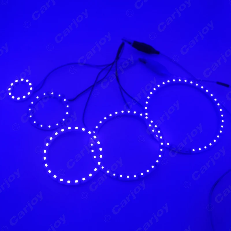 

LEEWA 50pcs 120mm Car Angel Eyes 1210/3528 39SMD LED Headlight Halo Ring Angel Eye Lighting White Red Blue #CA2673