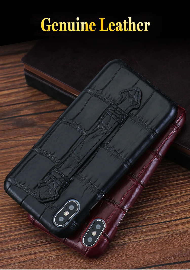 Чехол из натуральной крокодиловой кожи чехол для Iphone 6 S 7 8 Plus X XS MAX XR роскошный чехол ручной работы Croco кольцо ремень для Iphone X 6 Plus
