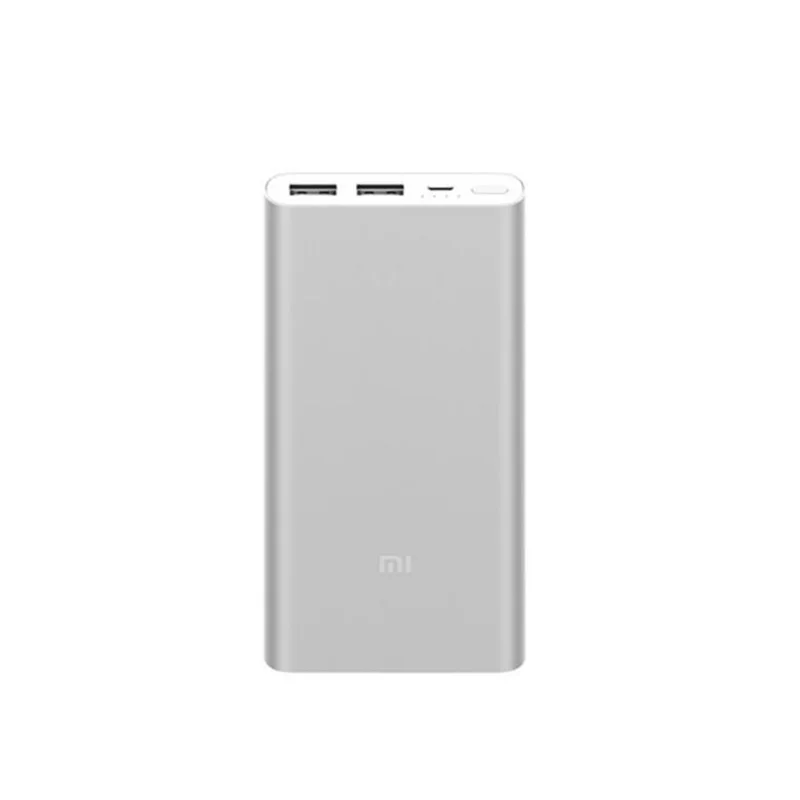 Белый Xiao mi power Bank 2i 10000 мАч PLM09ZM двойной USB быстрая зарядка mi power bank 10000 портативное зарядное устройство Внешний аккумулятор повербанк - Цвет: Белый