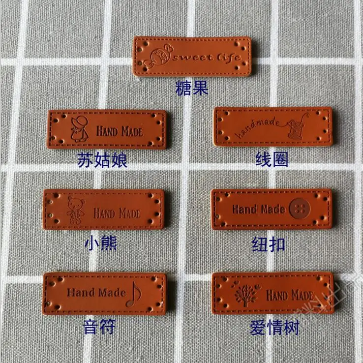 20 шт. ярлыки для одежды ручной работы|leather label|pu leather labelgarment labels |