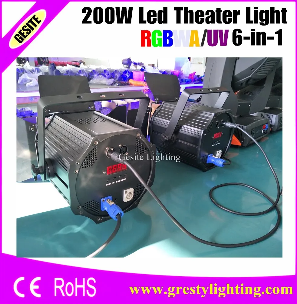 2 шт./лот LED Par Light COB 200 Вт высокомощное алюминиевое белое DMX сценическое