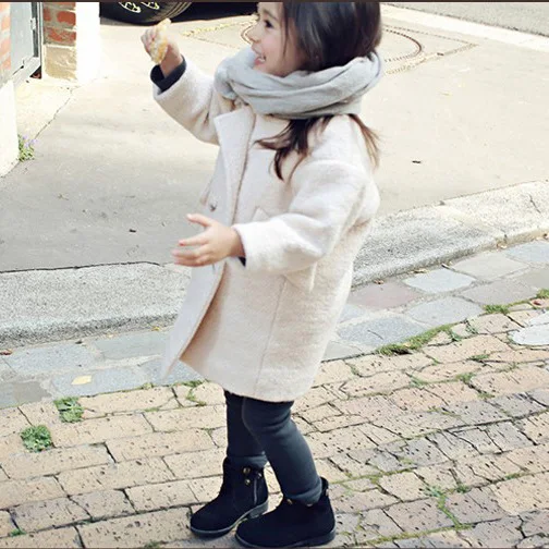 Детское зимнее пальто для девочек длинные куртки в Корейском стиле Детские