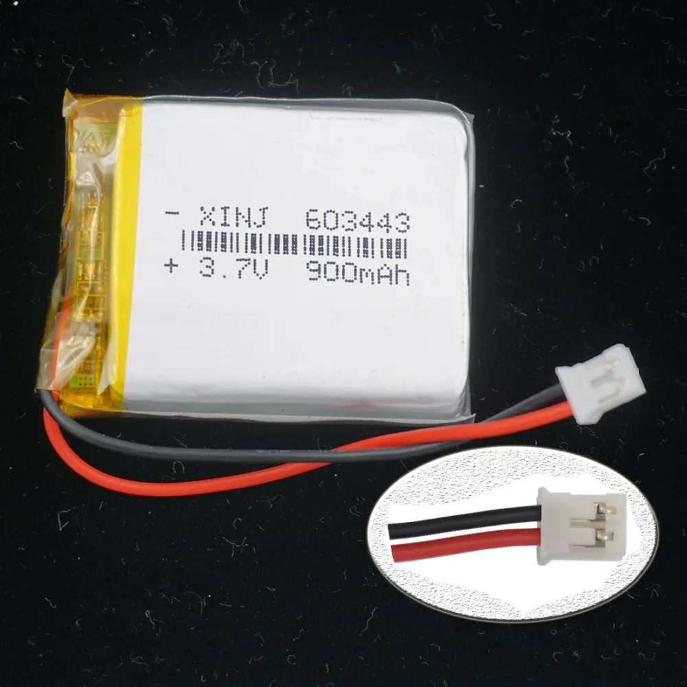 XINJ 3 7 V 900 mAh 603443 LiPo мобильный телефон с полимерным аккумулятором 2pin JST PH 2 0 мм разъем
